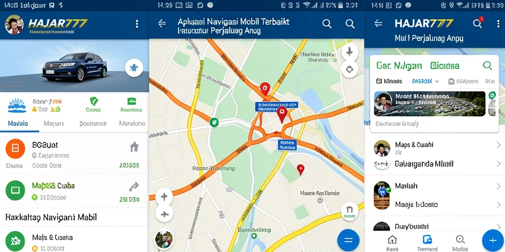 Antarmuka sederhana dan intuitif untuk navigasi mobil.