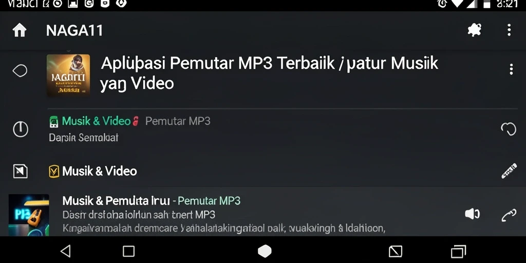 Antarmuka NAGA11 yang menarik dan mudah digunakan untuk pemutar MP3.