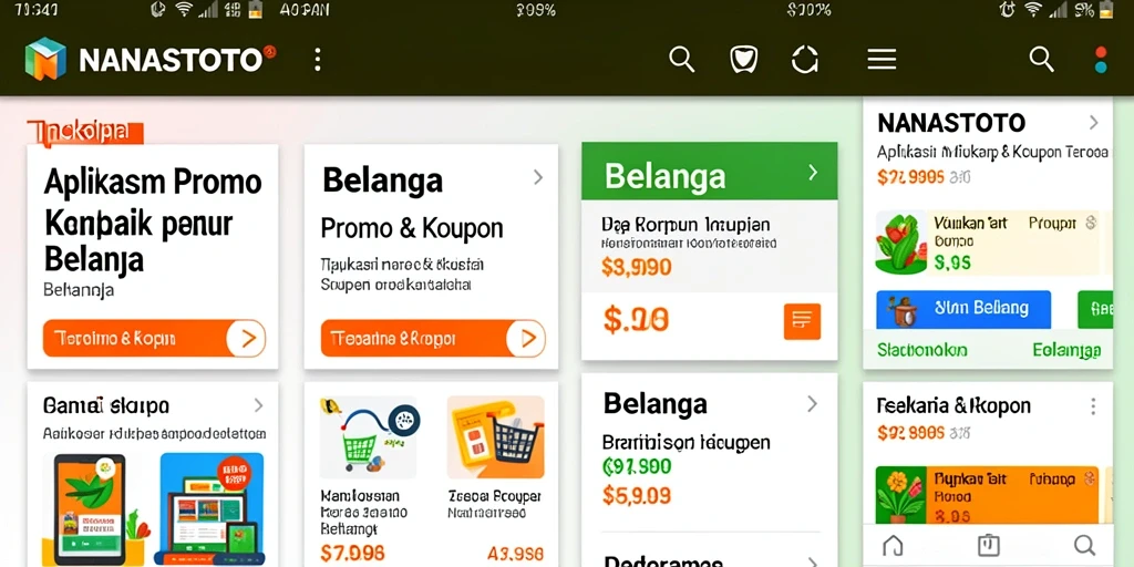 Tampilan antarmuka <strong>NANASTOTO</strong> yang menarik dan fungsional untuk promo & kupon.